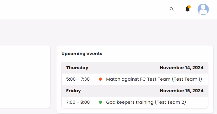 Upcoming events